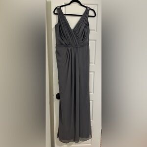Gray Maxi Bridesmaid Dress